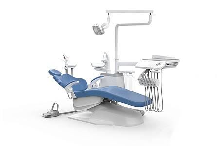 SILVERFOX 8000B-CRS0 LIGHT – Стоматологическая установка с нижней подачей и мягкой обивкой