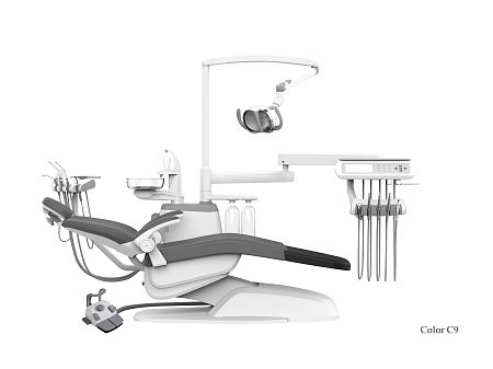 SILVERFOX 8000B-CRS0 Basic – Стоматологическая установка с нижней подачей и мягкой обивкой